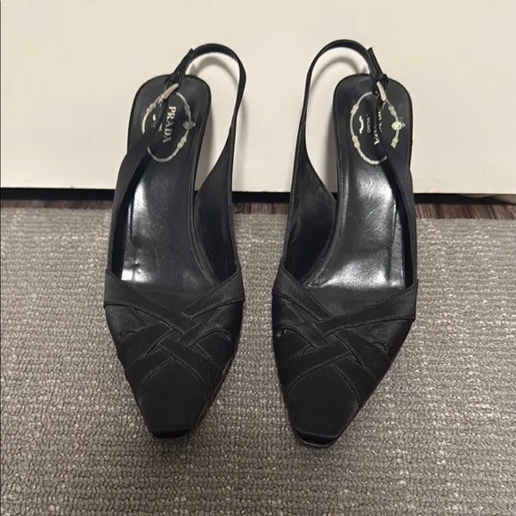 Black Prada Women's Slingback Shoes