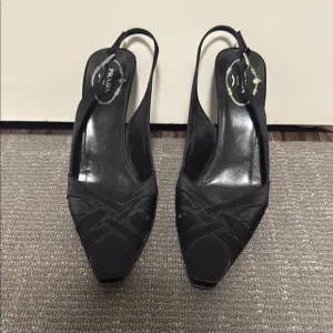 Black Prada Women's Slingback Shoes