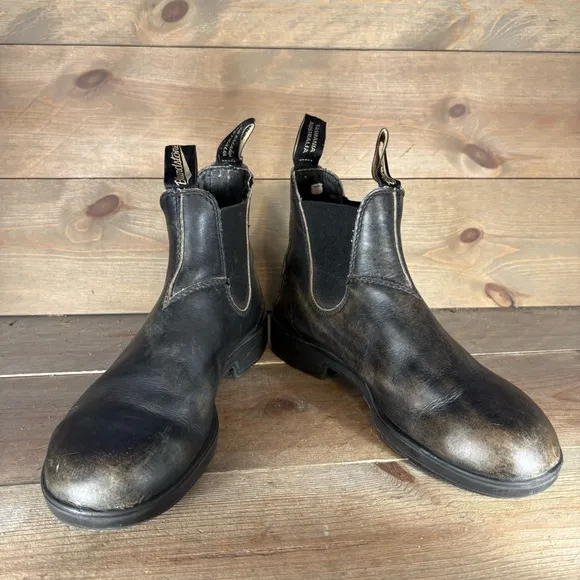 blundstone womens size 9.5 shoes black leather slip on comfort chelsea boots