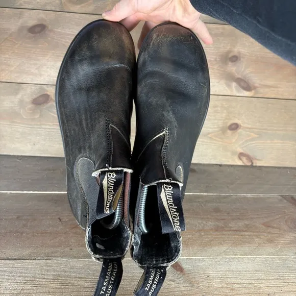 blundstone womens size 9.5 shoes black leather slip on comfort chelsea boots