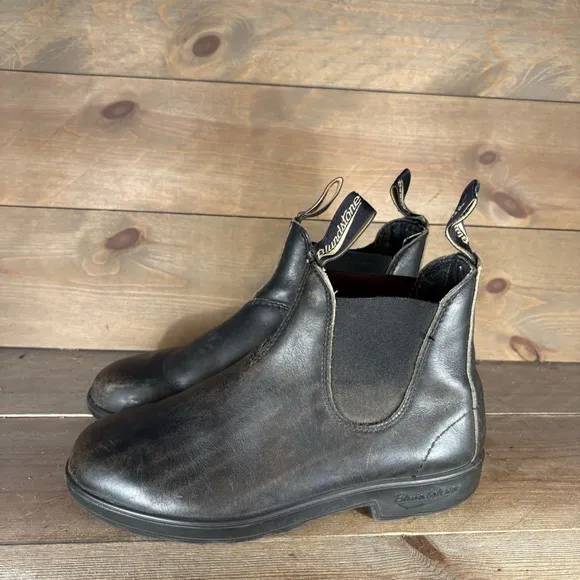 blundstone womens size 9.5 shoes black leather slip on comfort chelsea boots
