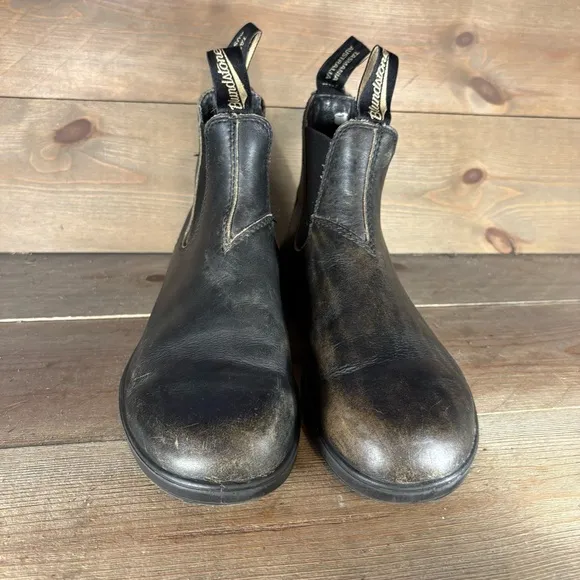 blundstone womens size 9.5 shoes black leather slip on comfort chelsea boots