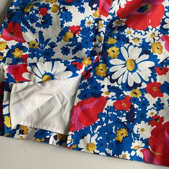 Boden Richmond Poppy Floral Pencil Skirt Colorful Career Office UK14 US10
