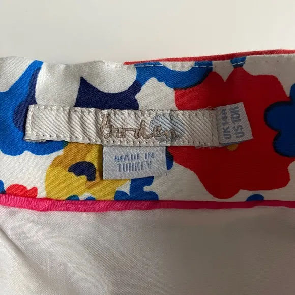 Boden Richmond Poppy Floral Pencil Skirt Colorful Career Office UK14 US10