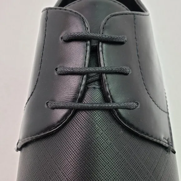 Boohoo MAN Embossed Vamp Smart Mens Size 10 Black Formal Dress Shoes MZZ65877-10