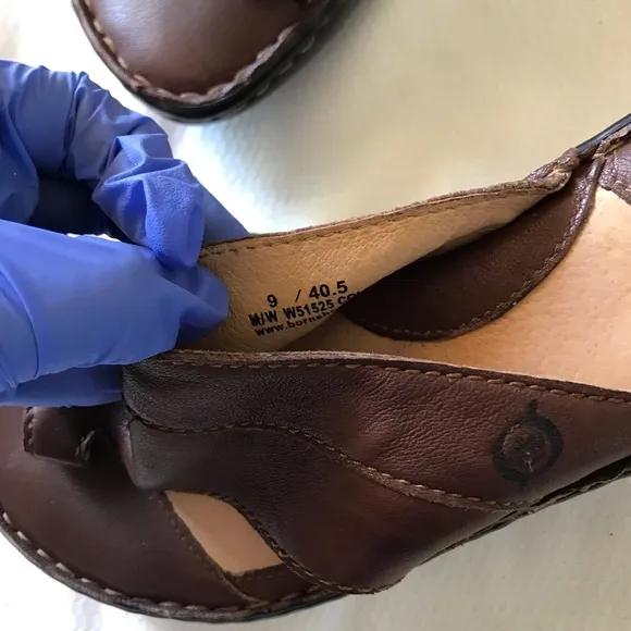 Born Brown Leather Sandals with Asymmetrical Straps
