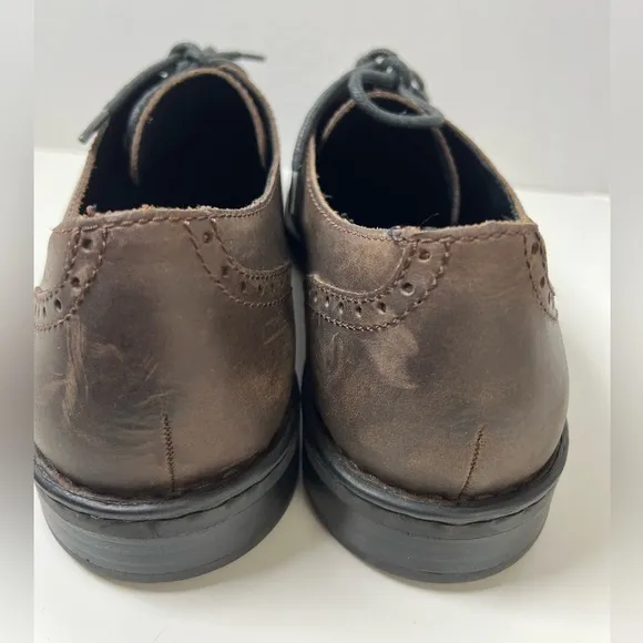 Born Brown Suede Cap Toe Quarter Brogue Derby Shoes Lace Business Mens 15M / 49