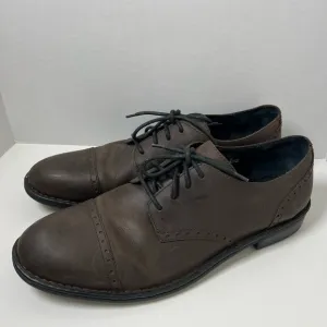 Born Brown Suede Cap Toe Quarter Brogue Derby Shoes Lace Business Mens 15M / 49