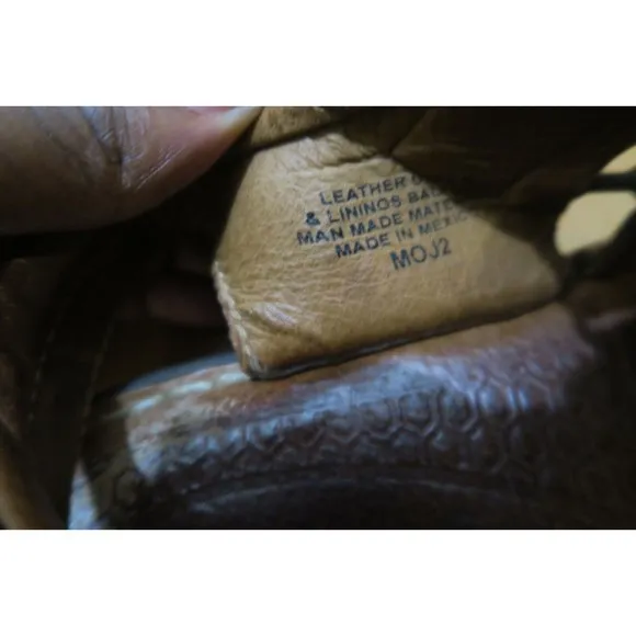 BORN 'Cabot III' Brown Leather Fisherman Comfort Sandals Men's Sz 9 Eur 42.5
