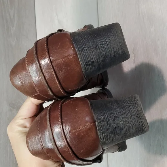 Born Women Ankle Leather Comfort Heels shoes boots sz 10