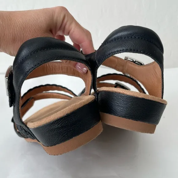 Brioso Solera leather comfort sandals black 8.5