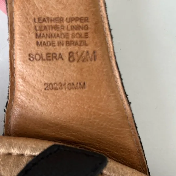 Brioso Solera leather comfort sandals black 8.5