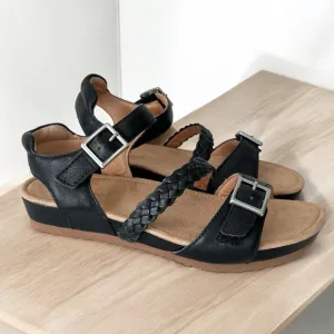 Brioso Solera leather comfort sandals black 8.5
