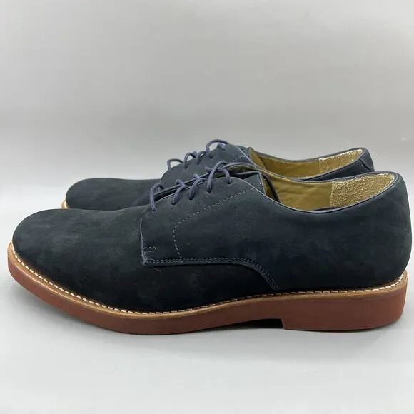 Brooks Brothers Classic Bucks Oxford Men Size 13 D Blue Nubuck Comfort Low Shoes