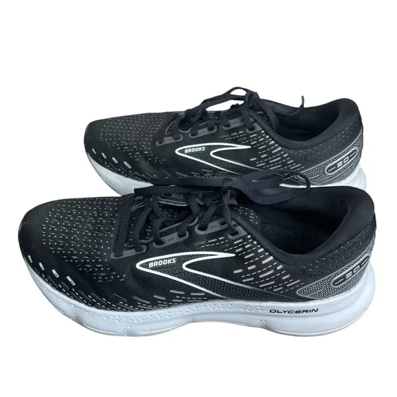 Brooks Glycerin 20 Men's Size 9.5 Running Shoes Black Athletic Gym Walking EUC