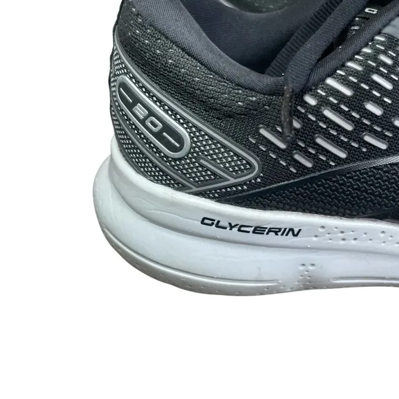 Brooks Glycerin 20 Men's Size 9.5 Running Shoes Black Athletic Gym Walking EUC