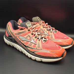 Brooks Mens Transcend Size 11.5D Ultimate Ride Running Shoes Orange Fitness