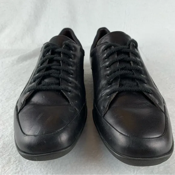 Bruno Magli Black Leather Casual Men's 9.5 ? M Lace Up Sneakers Shoes‎ Y2K Read