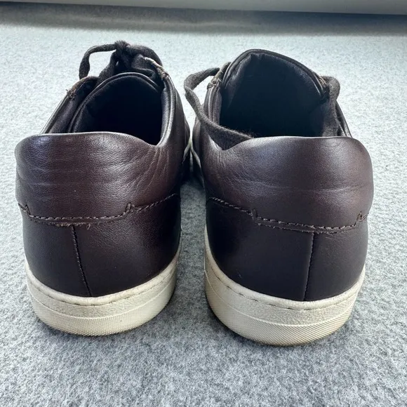 Bruno Magli Diego Sneakers Men's 10M Cognac Low Top Shoes‎ Brown Leather Lace Up