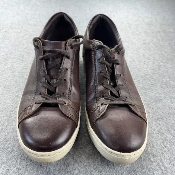 Bruno Magli Diego Sneakers Men's 10M Cognac Low Top Shoes‎ Brown Leather Lace Up