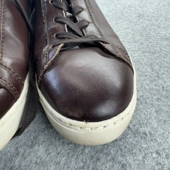 Bruno Magli Diego Sneakers Men's 10M Cognac Low Top Shoes‎ Brown Leather Lace Up