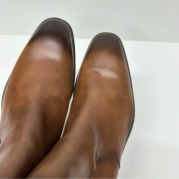 Bruno Magli Men's Angiolini Zip-up Cognac Leather Boot