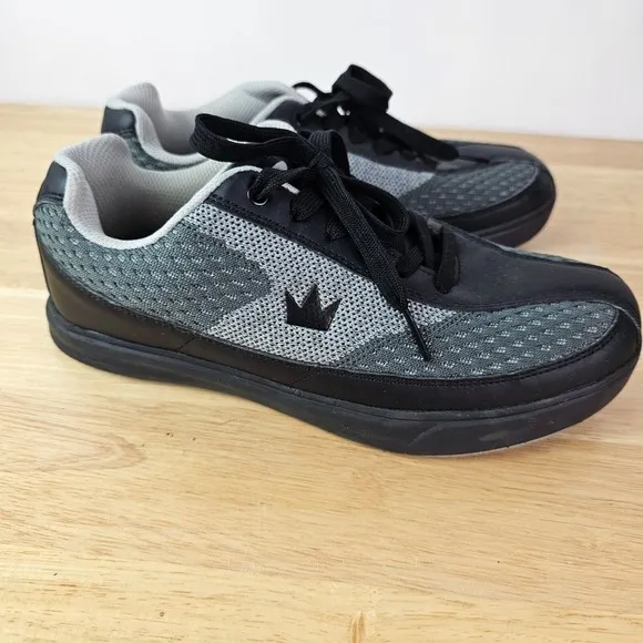 Brunswick Men's Renegade Mesh Grey Bowling Shoes Size 6.5 Comfort Lace Up