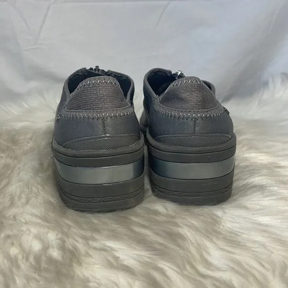 Bzees Naturalizer Diva Grey Zip Front Comfort Shoes Sz  9