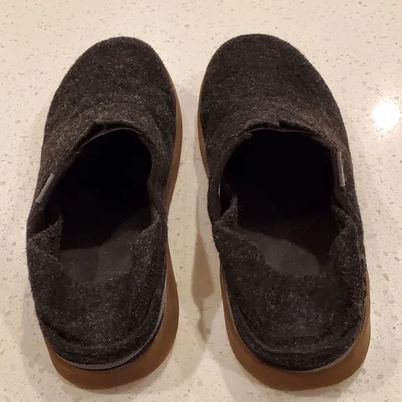 Chaco Vegan Slipper Shoes, Black Felt/Fleece Lined, EVA Footbed, Men's 8.5, NWT