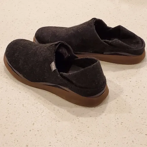 Chaco Vegan Slipper Shoes, Black Felt/Fleece Lined, EVA Footbed, Men's 8.5, NWT