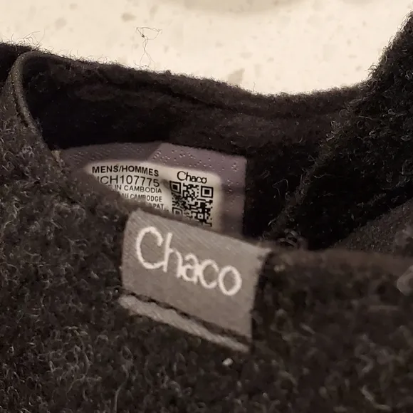 Chaco Vegan Slipper Shoes, Black Felt/Fleece Lined, EVA Footbed, Men's 8.5, NWT