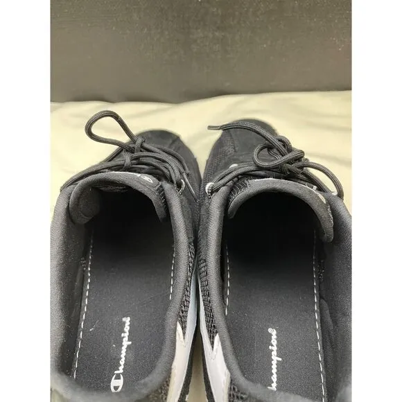 Champion Womens Black White Sneakers Shoes Size 10 SKU 6823