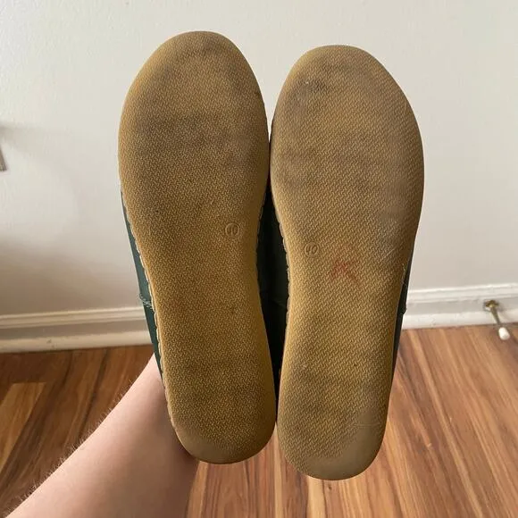CHARIX Hunter Green Classic Leather Slip On Comfort Shoes Size 8.5
