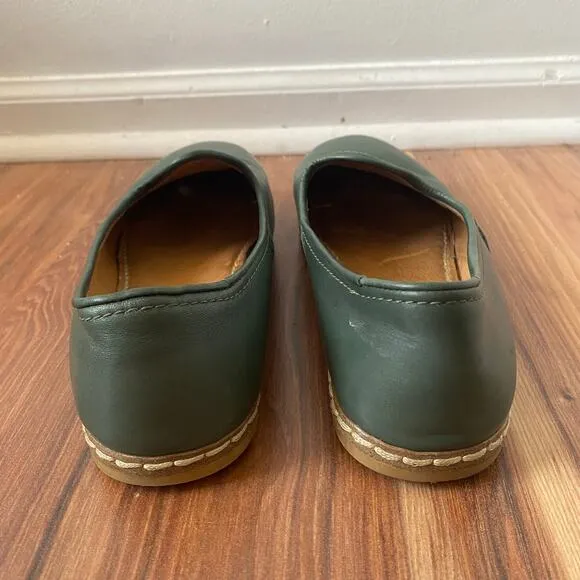 CHARIX Hunter Green Classic Leather Slip On Comfort Shoes Size 8.5
