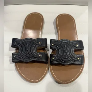 Chic Black Slide Sandals