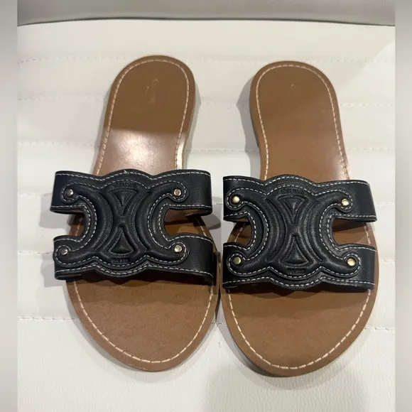 Chic Black Slide Sandals
