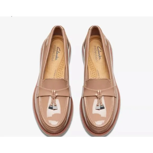 Clark’s Westlynn Bella Warm Beige Chunky Loafer Size  8.5 Preppy Trendy Classic