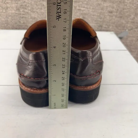 Coach Loafers Size 8 Indie Lug Sole Penny Brown Leather Shoes