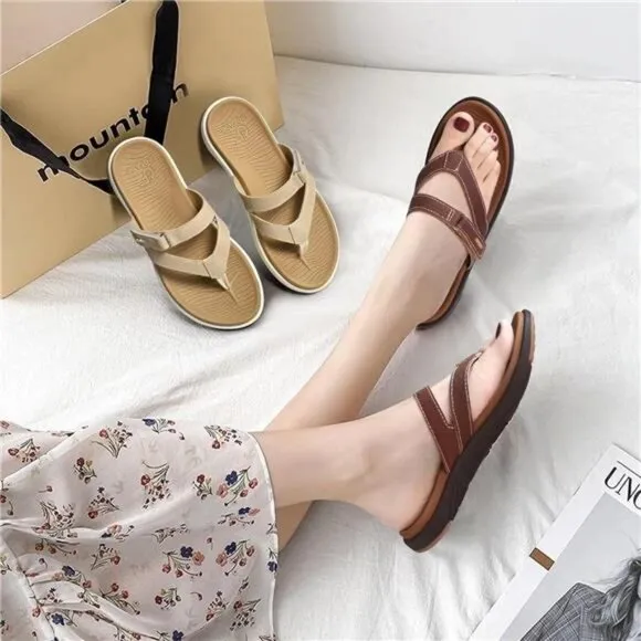 COFACE Womens Fashion Orthotic Flip Flops Ladies Slip On Lightweight Athletic