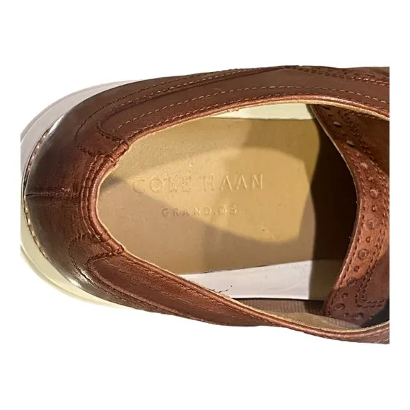 Cole Haan Men’s 2.ZeroGrand Wingtip Oxford Size 13M in British Tan Leather