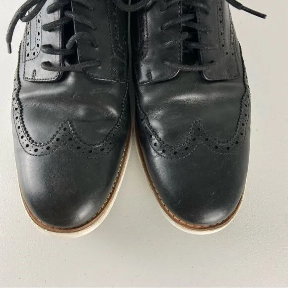 Cole Haan Men’s Black Leather Shoes GrandEvolution Wing Tip Oxford Brogue 13M