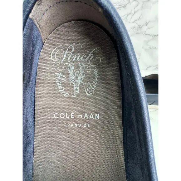Cole Haan Men’s Loafers sz 9.5 Nantucket Penny Loafer Blue Leather #M235