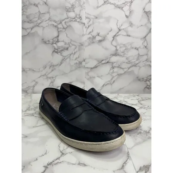Cole Haan Men’s Loafers sz 9.5 Nantucket Penny Loafer Blue Leather #M235