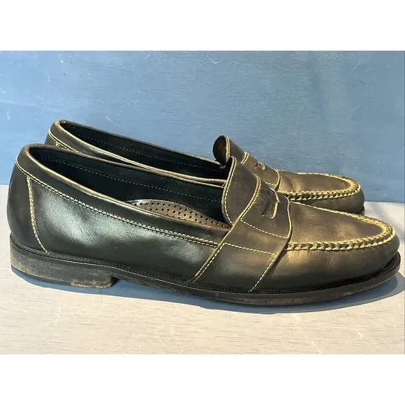 COLE HAAN Mens Size 11 Penny Loafers Dress Shoes Slip On Black Comfort C02431