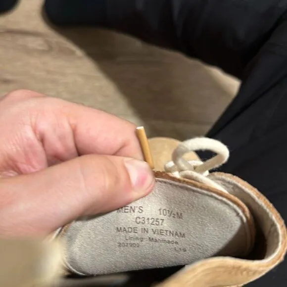 Cole Haan Mens Tan ZeroGrand Stitchout Oxford Suede Shoes Size 10.5M