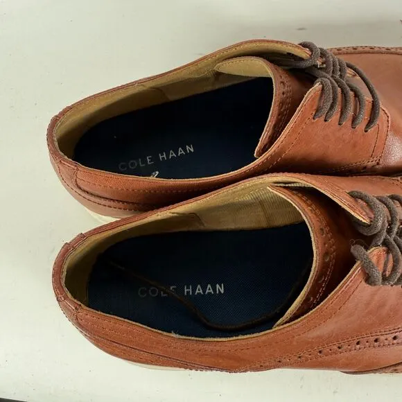 Cole Haan Originalgrand Wingtip Oxfords Men's 11 Brown Lace Up Low Top C26471