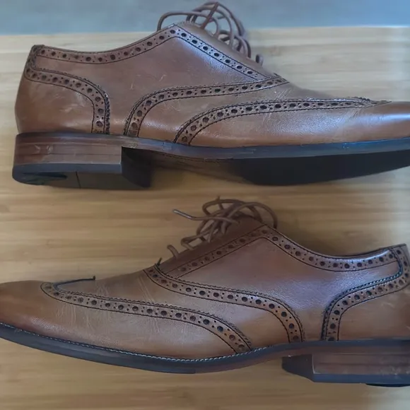 Cole Haan Williams Wingtip Oxford Shoes - British Tan 10.5M - Mint Condition