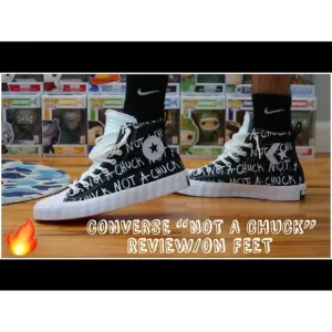 CONVERSE BLACK/WHITE MENS NOT A CHUCK HIGH TOP CASUAL FASHION SNEAKERS NEW