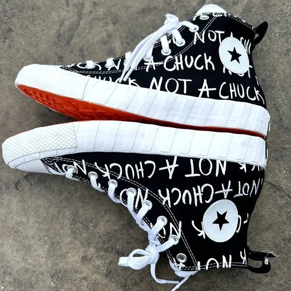 CONVERSE BLACK/WHITE MENS NOT A CHUCK HIGH TOP CASUAL FASHION SNEAKERS NEW