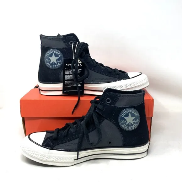 Converse Chuck 70 High Men's Shoes Suede Canvas Black Sneakers Casual A01785C